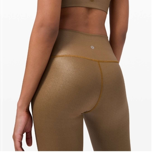 Lululemon Wunder Under High-Rise Tight *Foil 28" Matte Copper Foil Size 12 NWOT - Picture 2 of 9